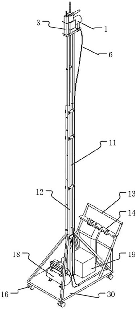 一种用于建筑顶板的开孔作业装置