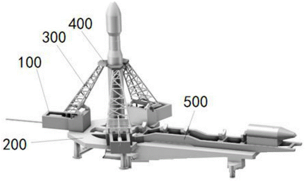 一种火箭发射系统及其支起装置