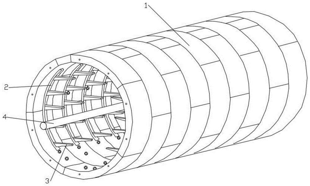 一种隧道电缆托举支撑结构以及支撑方法