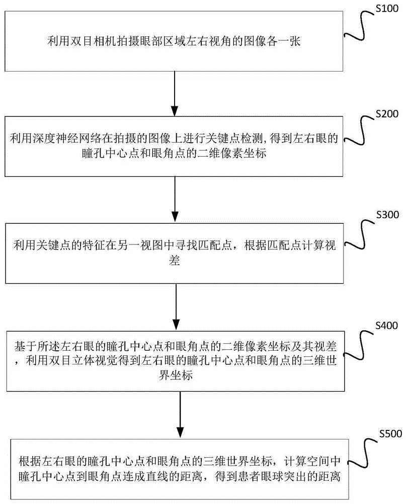 一种眼球突出度测量方法、系统、终端及介质