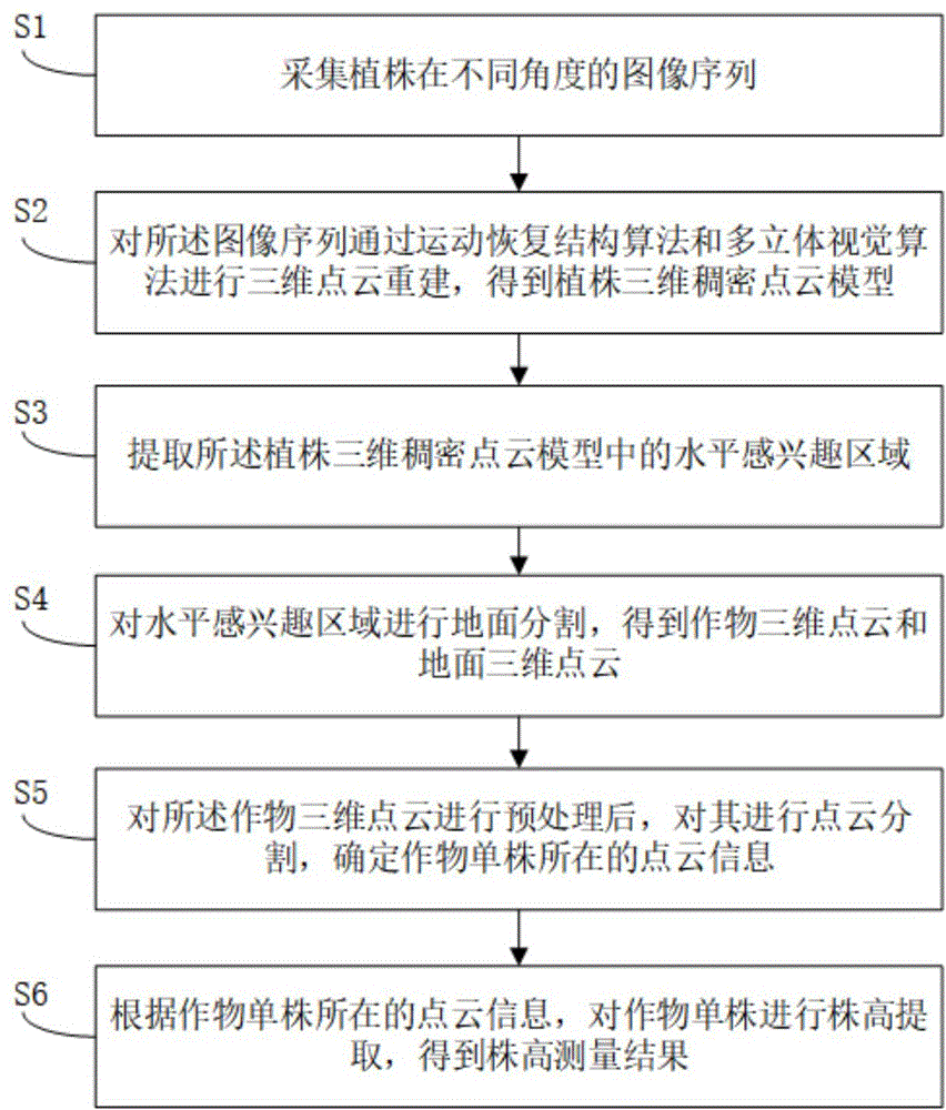 一种基于植株群体点云的株高提取方法及系统