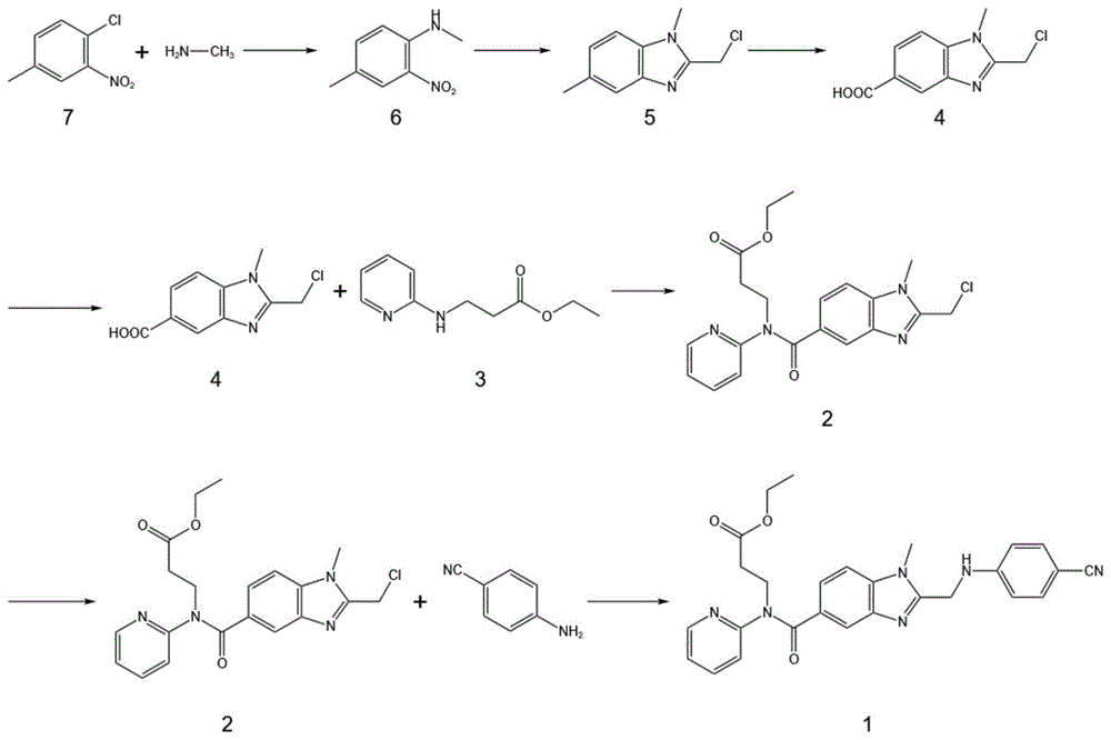 一种达比加群酯重要中间体的合成方法