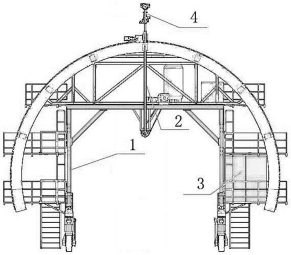 一种指针摆杆式隧道衬砌网格化精检台车