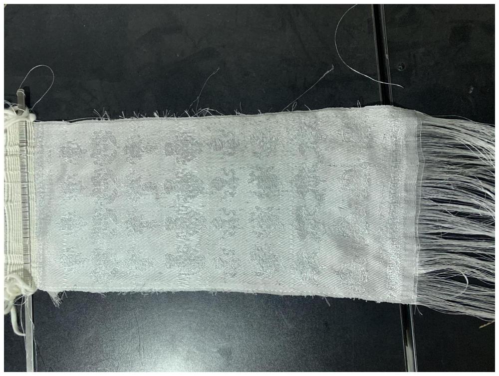 一种聚乳酸纤维纯纺可降解哈达织物