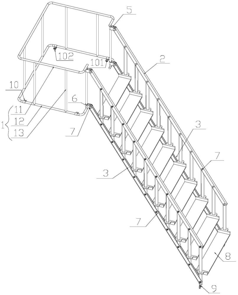 移动液压升降平台用阶梯装置