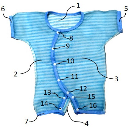 一种用于黄疸婴儿光疗过程的透明连体衣