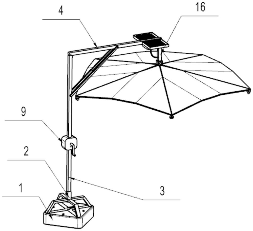 一种使用清洁能源的多功能折叠伞