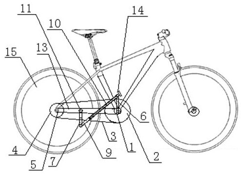 一种自行车动态增距式曲柄结构