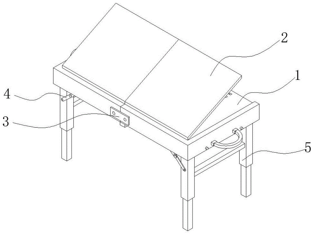 一种用于建筑设计的折叠便携式绘图桌
