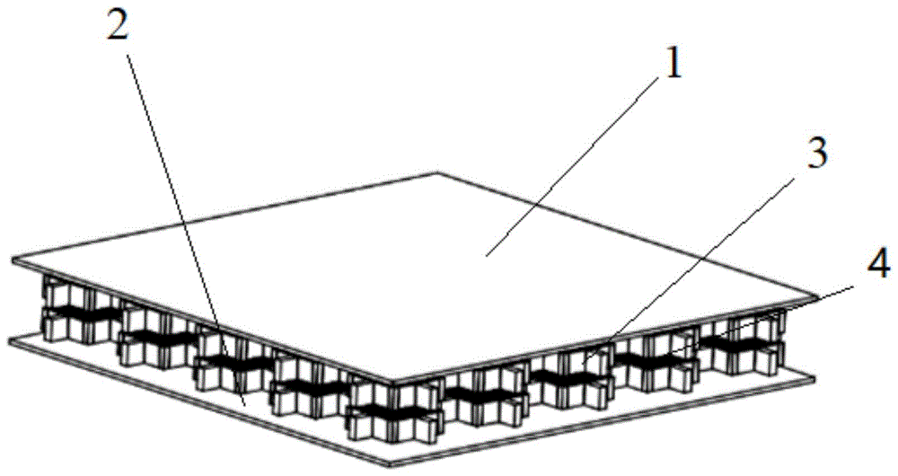 一种结合声子晶体的夹芯板结构