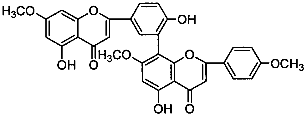 一种对心肌损伤有预防和保护作用的双黄酮化合物