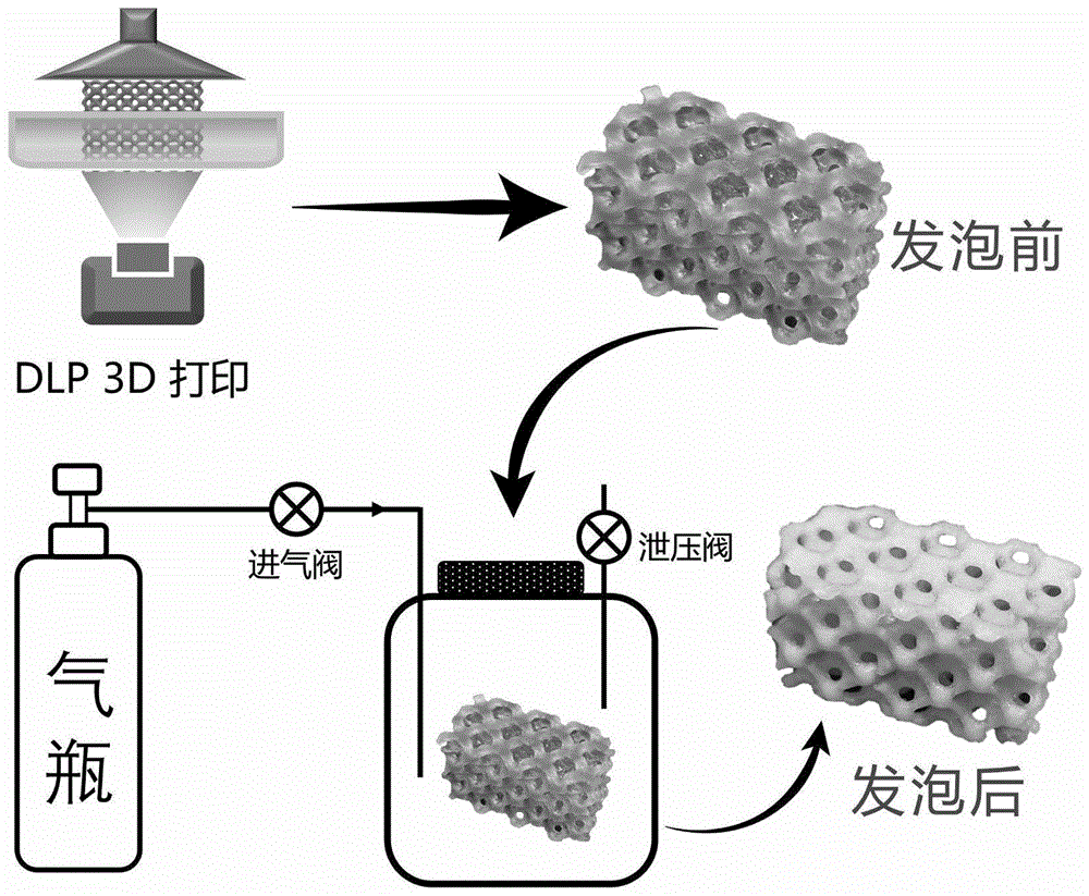 一种光固化3D打印件及其在发泡材料中的应用