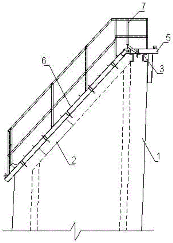 一种高空斜面塔顶吊篮悬挂机构操作平台