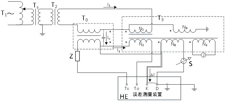 一种宽量程标准电流互感器的误差溯源装置及其方法