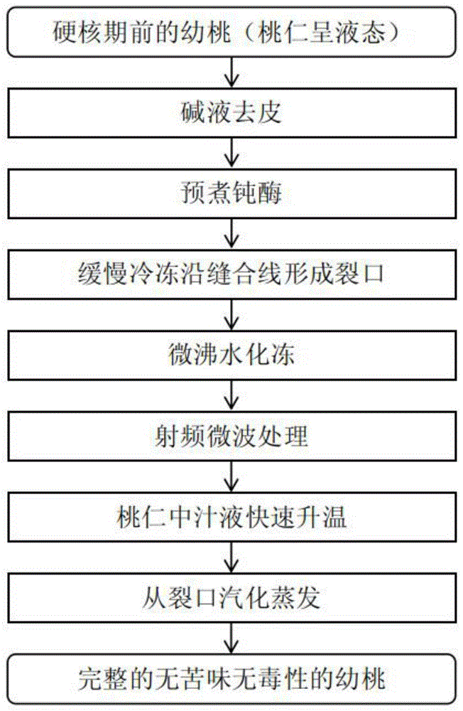 一种幼桃脱苦去毒方法