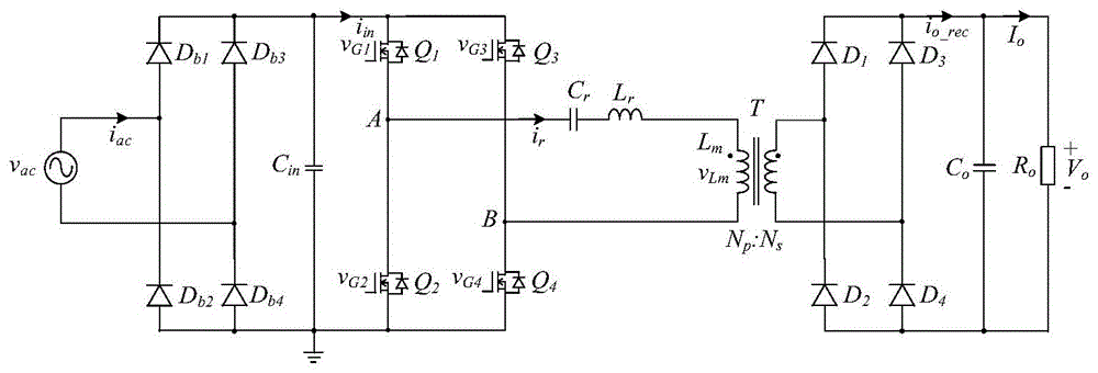 一种单极式AC-DC LLC谐振变换器