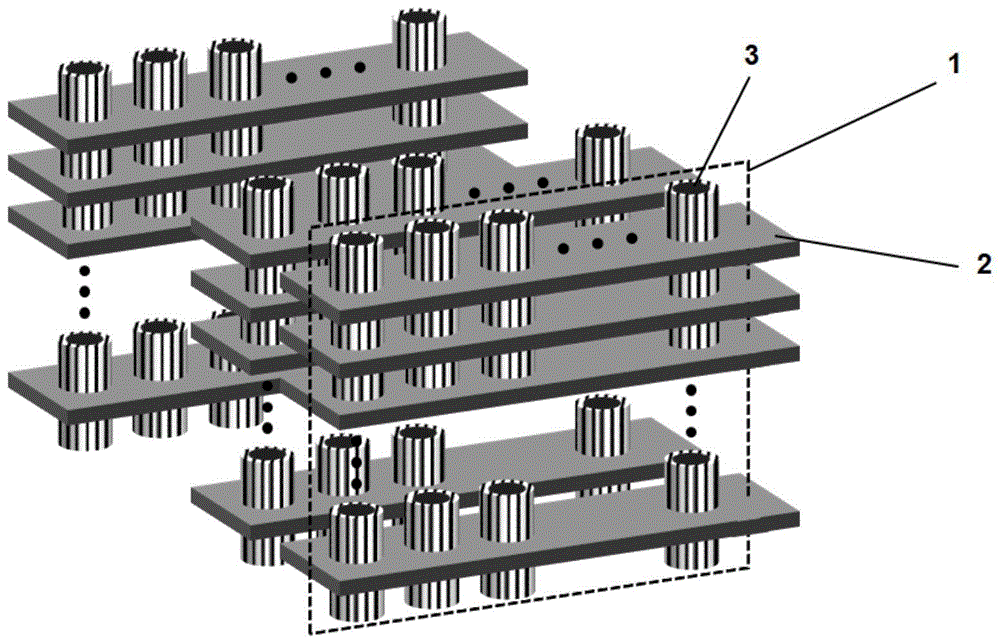 一种三维堆叠铁电电容交叉点阵存储器及其制备方法