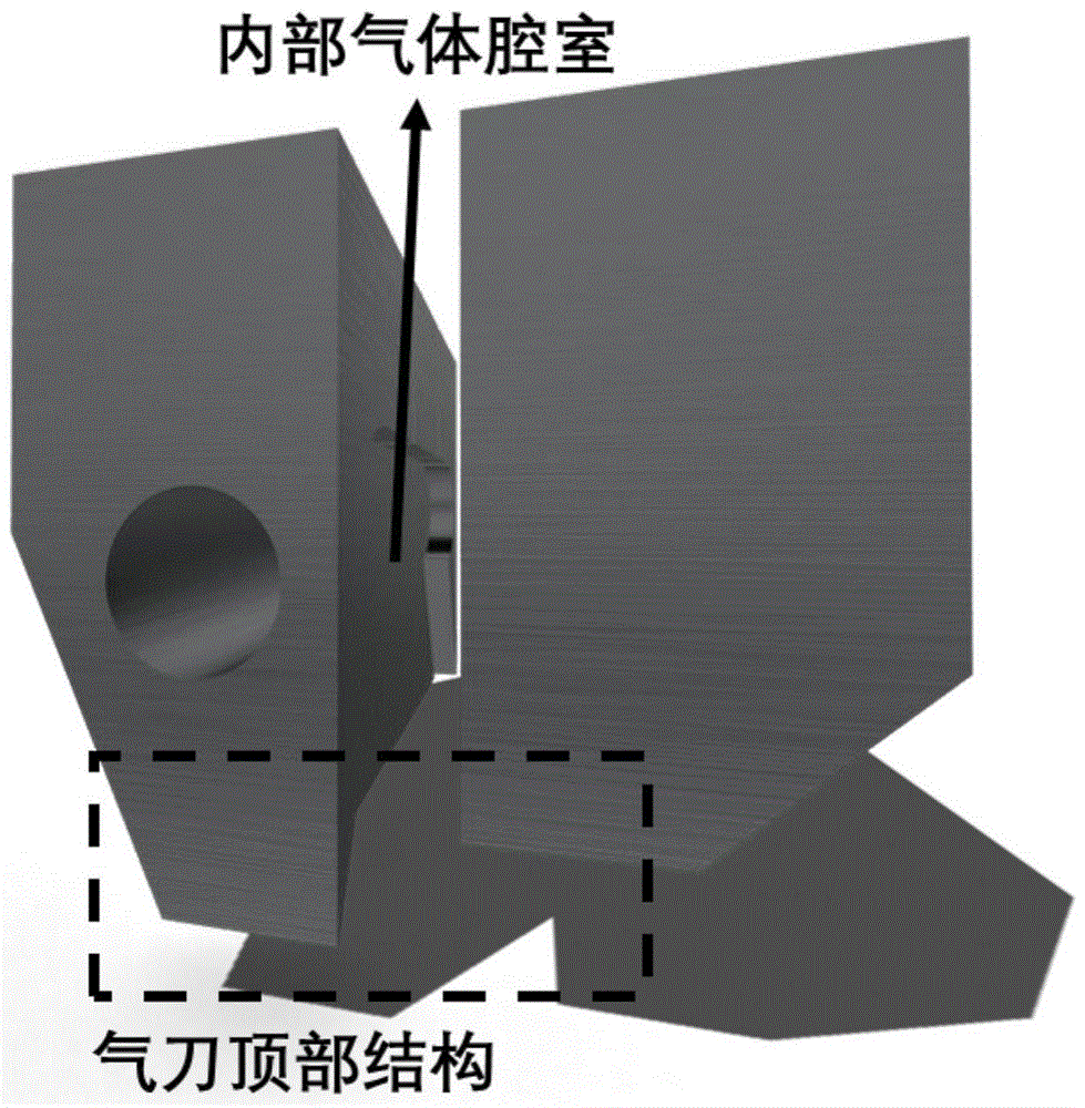 一种长短唇结构气刀及利用该气刀制备钙钛矿薄膜的方法