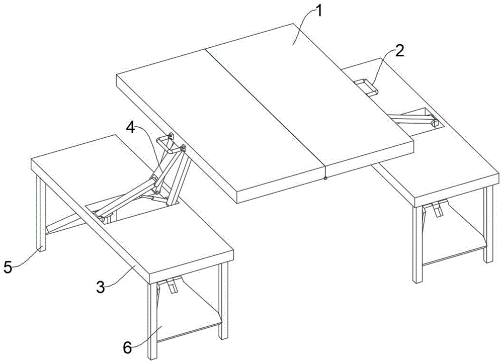 一种折叠式建筑工地办公桌及其使用方法