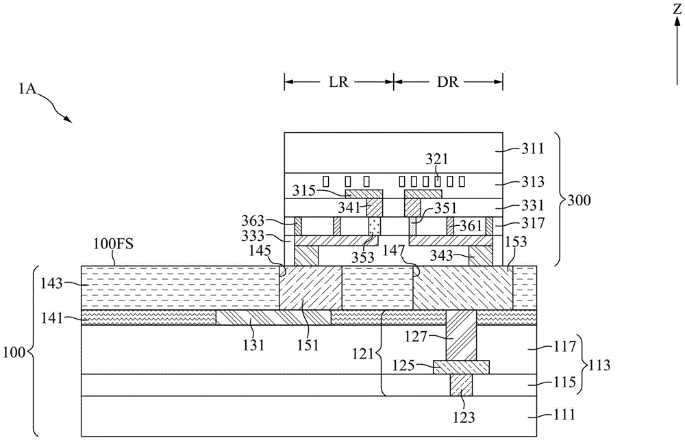 具有重布线插塞的半导体元件