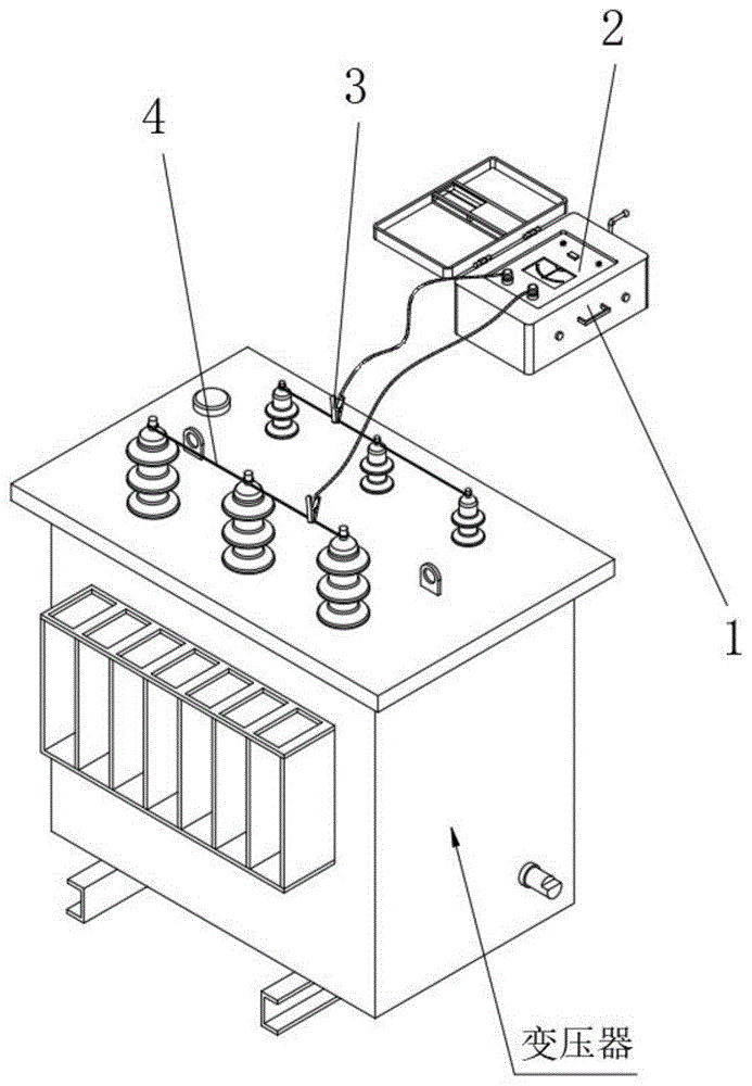 一种变压器电极相间电阻一体化测试装置