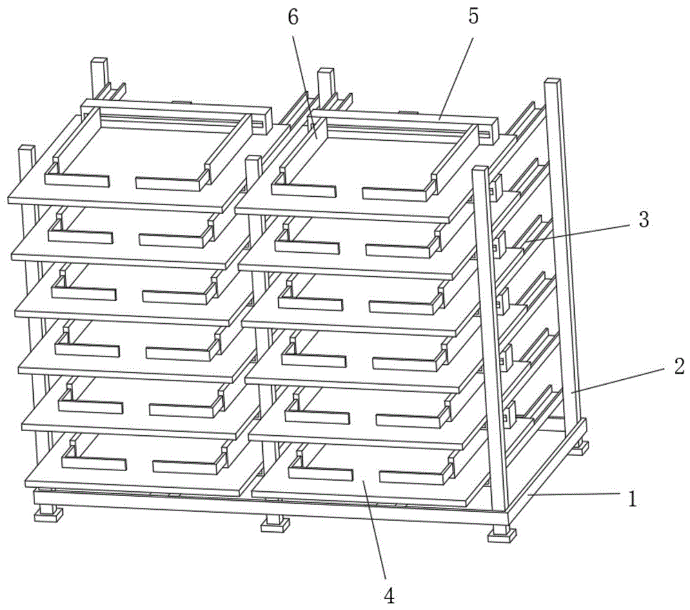 一种抽拉托盘式储能集装箱用电池架组件