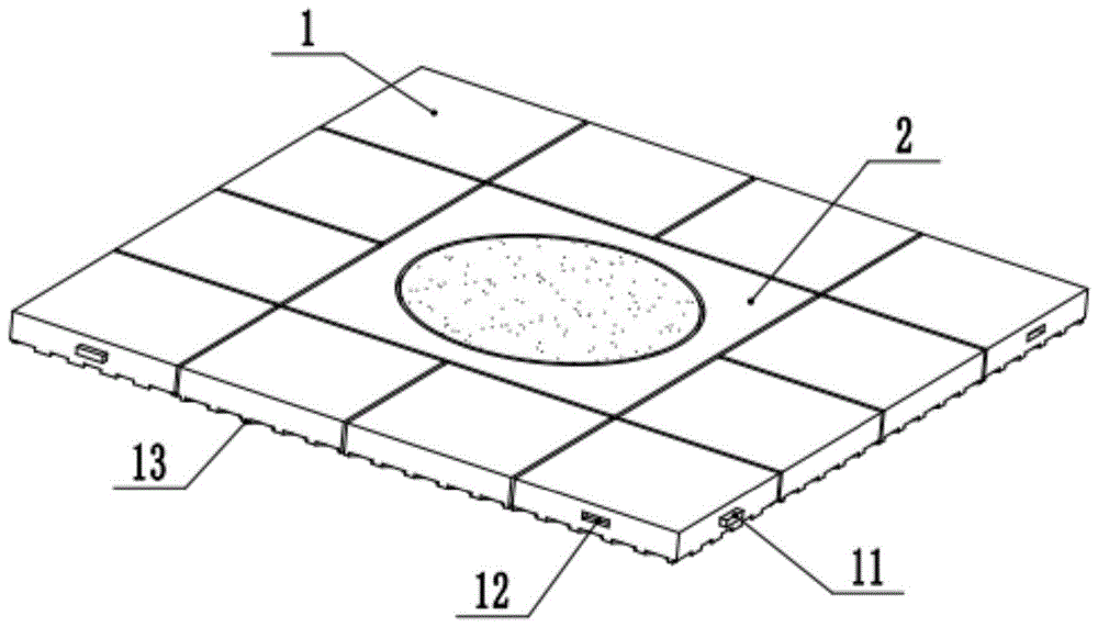 一种循环利用的模块化拼接橡胶地板及施工方法