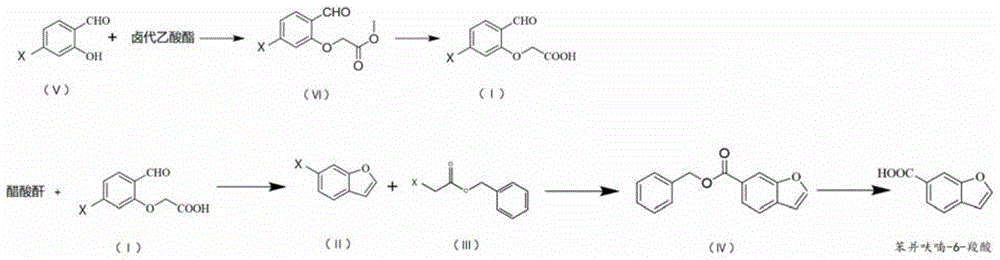 一种利非斯特中间体苯并呋喃-6-羧酸的制备方法