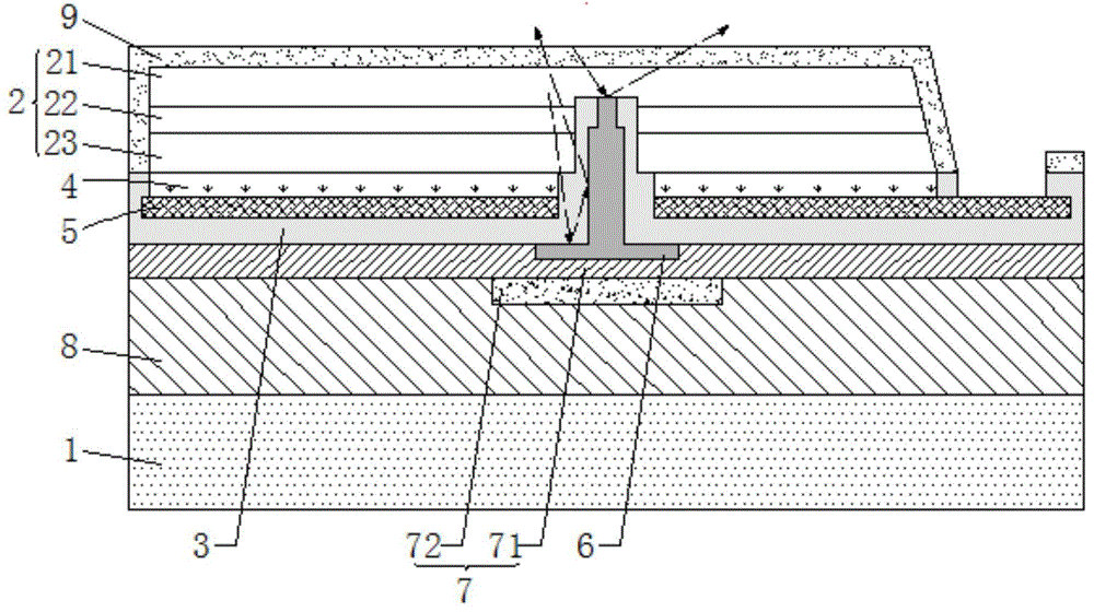 一种通孔型垂直结构LED芯片及其制作方法