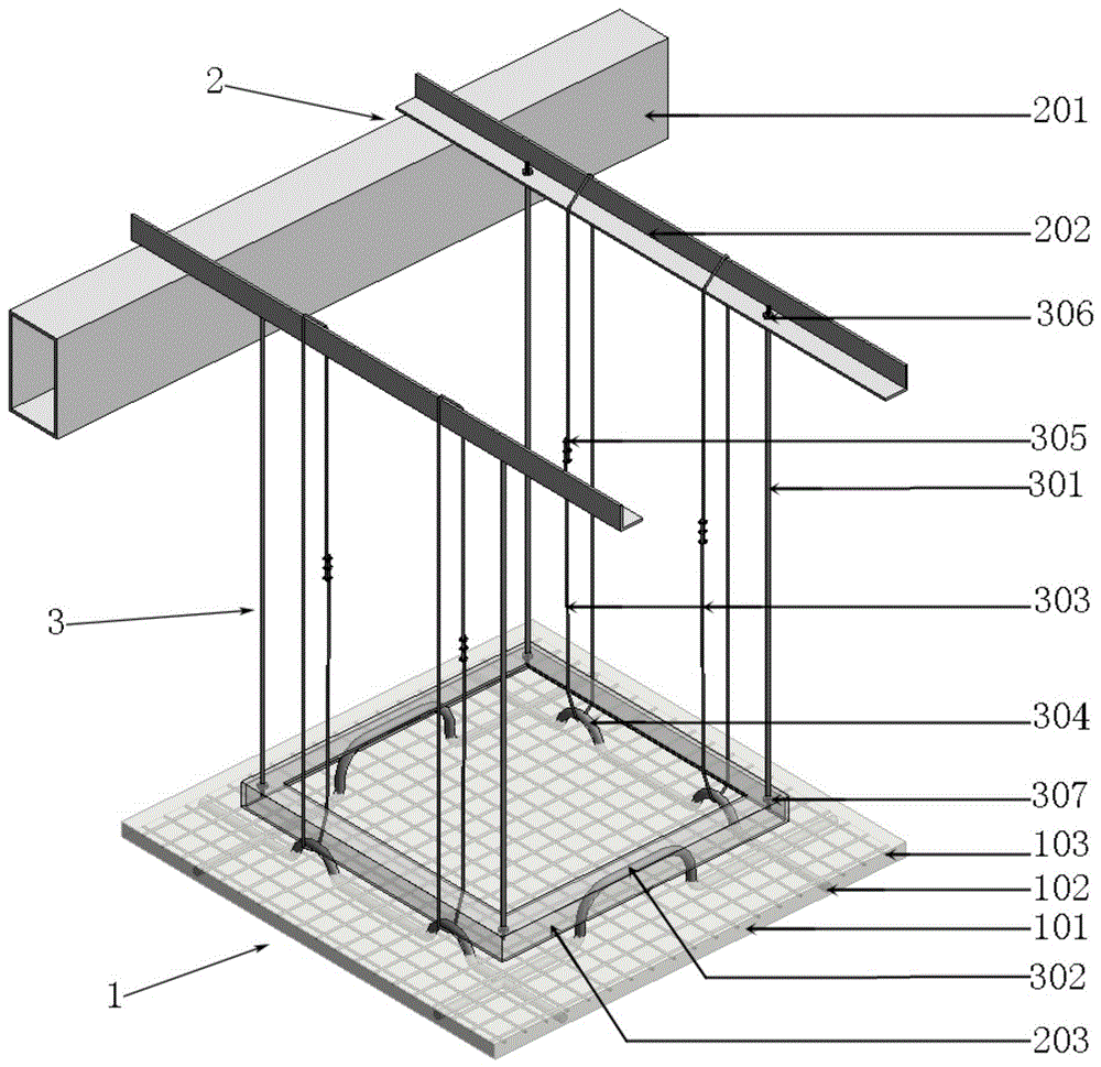 一种装配式预制仿石材饰面板防坠落吊顶及其施工方法