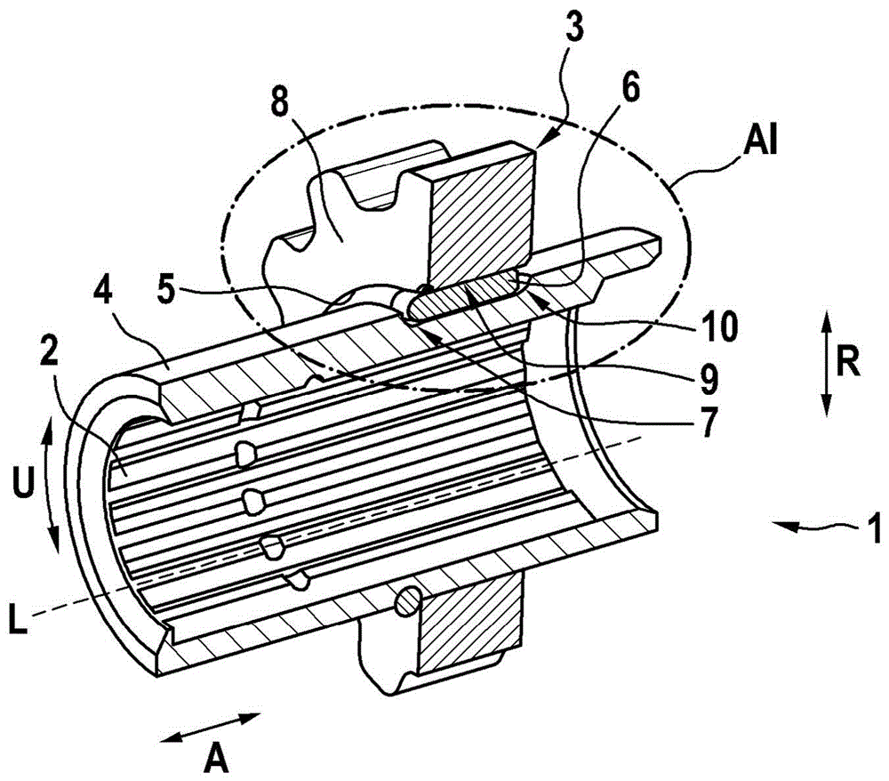 轴-毂-连接部及其组装方法、供给泵和轴向活塞机
