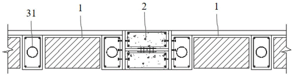 一种钢-混组合连接的预制多层密肋复合墙及其连接方法