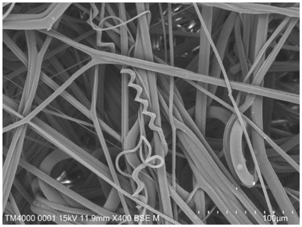 一种螺旋结构纤维非织造布及其制备方法和应用