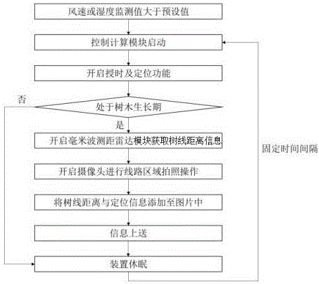 一种基于毫米波雷达的输电线路树线距离监测方法及装置