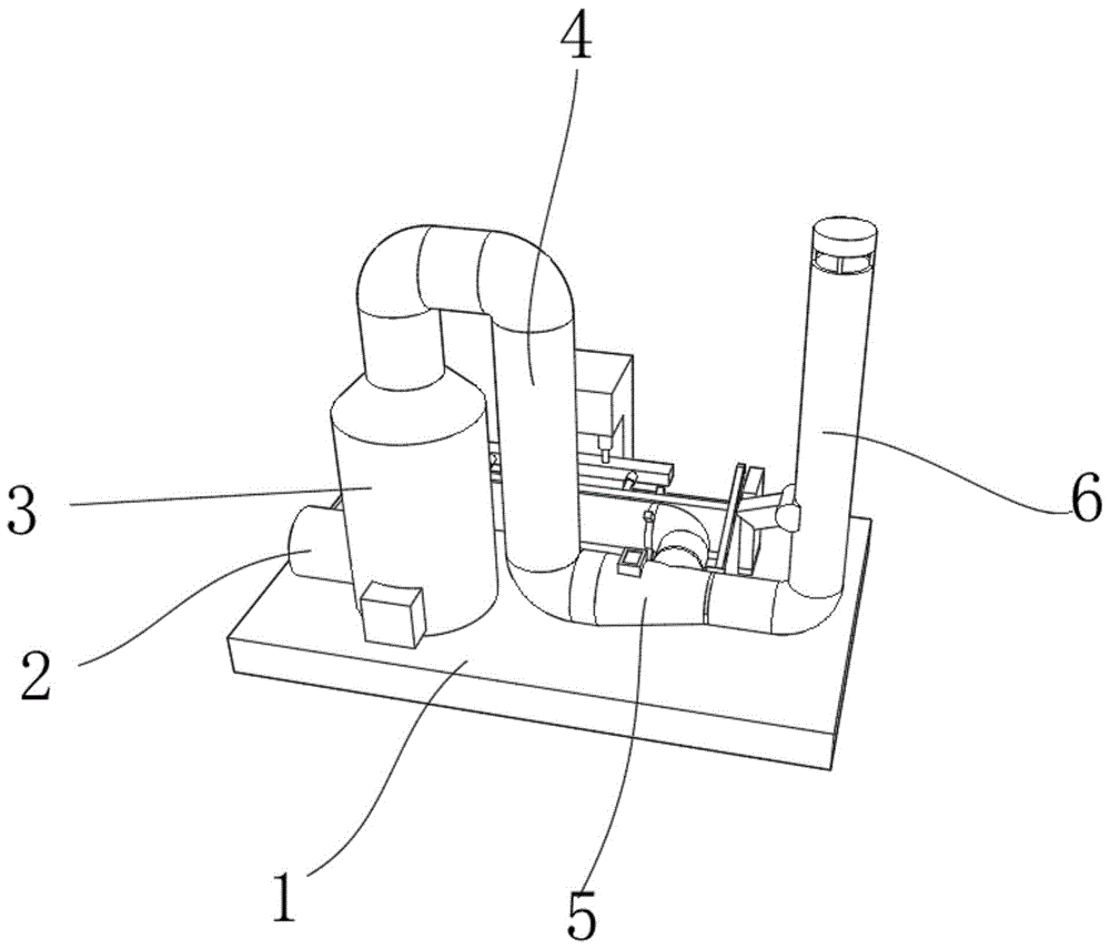 一种带有尾部探头的可监视pH值式的工业废气洗涤塔