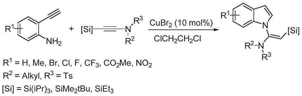 一种1-烯基吲哚化合物及其制备方法