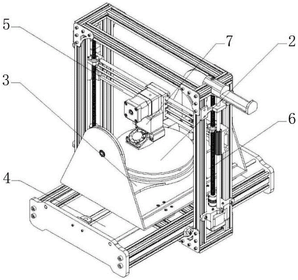 一种基于FDM技术的五轴联动3D打印机结构