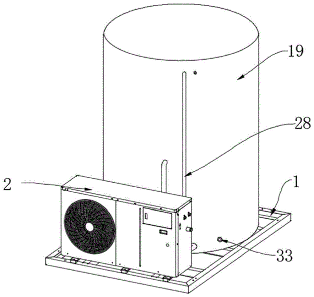 一种一体化集成式热泵热水机组