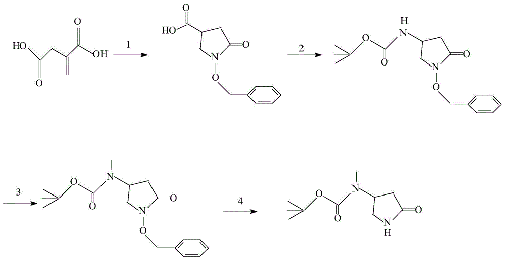 一种3-甲基-3-氨甲基甲酸叔丁酯吡咯烷-5-酮的合成方法