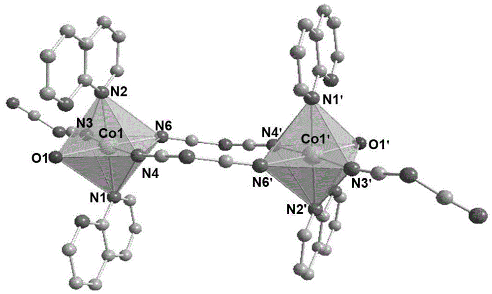 具有单分子磁体性质的双核钴配合物、合成方法及应用